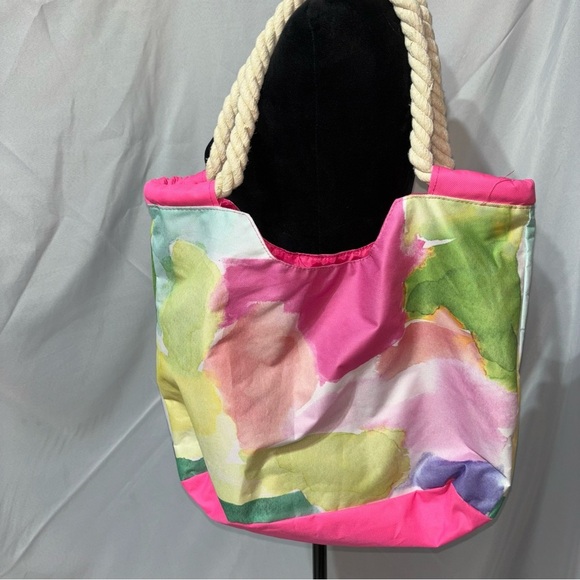 MIXIT Colorful Rope Handle Tote Bag “Vacay ALL DAY” - Picture 2 of 8